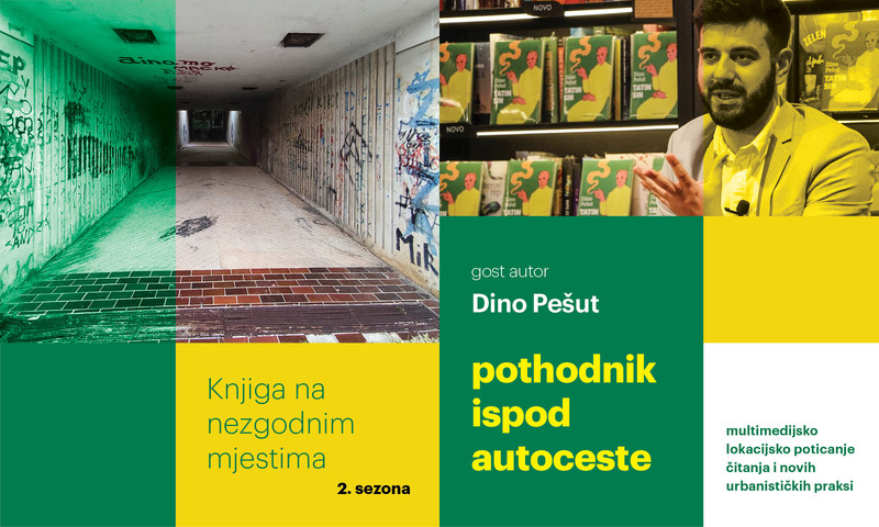 Knjiga na nezgodnim mjestima: Dino Pešut u pothodniku ispod autoceste na Krnjevu 