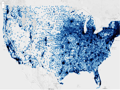 Impresivna interaktivna karta knjižnica u SAD-u