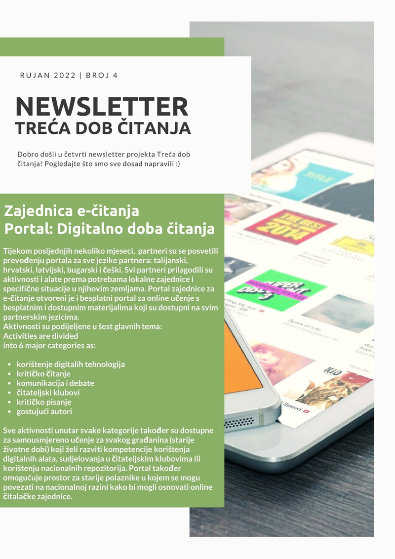 Treća dob čitanja - Newsletter #4 HR-1